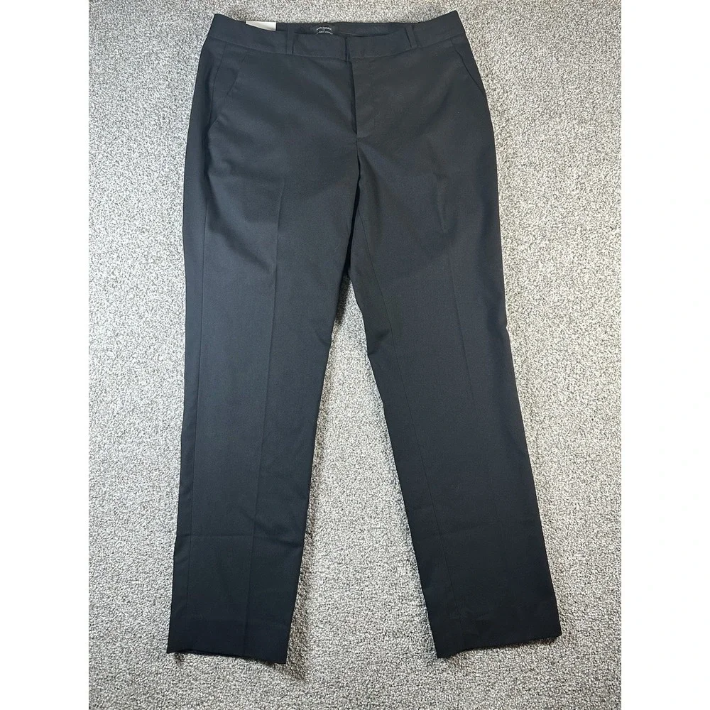Banana Republic Ryan Fit Black Wool Blend Ankle Pants Womens 12‎ NWT Preppy